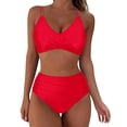 thumbnail image 2 of LSLJS Mode Bikini Sans Manches pour Femmes Ensemble Maillot de Bain Rehausseur Rembourré Maillot de Bain de Plage, Maillots de Bain Bikini pour Femmes, 2 of 7