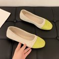 thumbnail image 4 of Casual Shoes For Women, Color-Block Canvas Slip-On Flats with Round Toe and Soft Sole for Spring and Summer, Large Sizes Available, 4 of 5