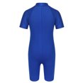 thumbnail image 3 of Aislor Kids Big Girls Zippered Swimsuit Swimwear Bathing Suit Rash Guard Shorty Sun Protection Wetsuit Blue 8, 3 of 7