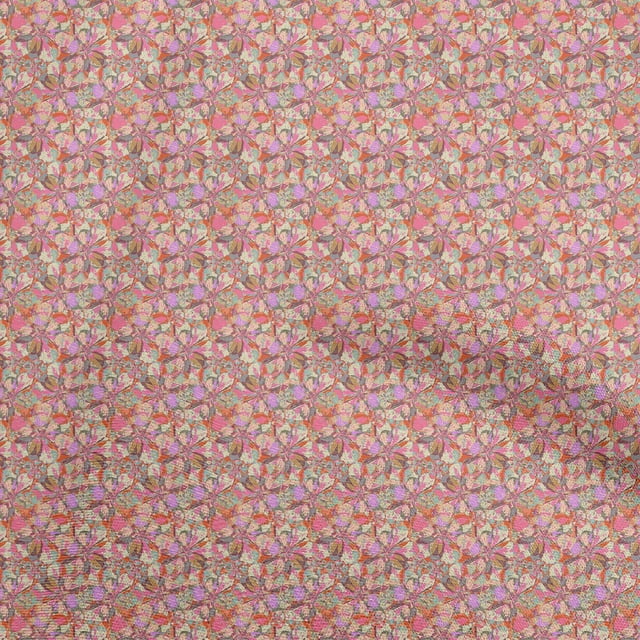 oneOone Georgette Viscose Orange Fabric Abstract Diy Clothing Quilting Fabric Print Fabric By Yard 42 Inch Wide