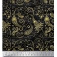 thumbnail image 1 of Soimoi Polyester Crepe Fabric Floral & Paisley Printed Fabric 1 Yard 42 Inch Wide, 1 of 3