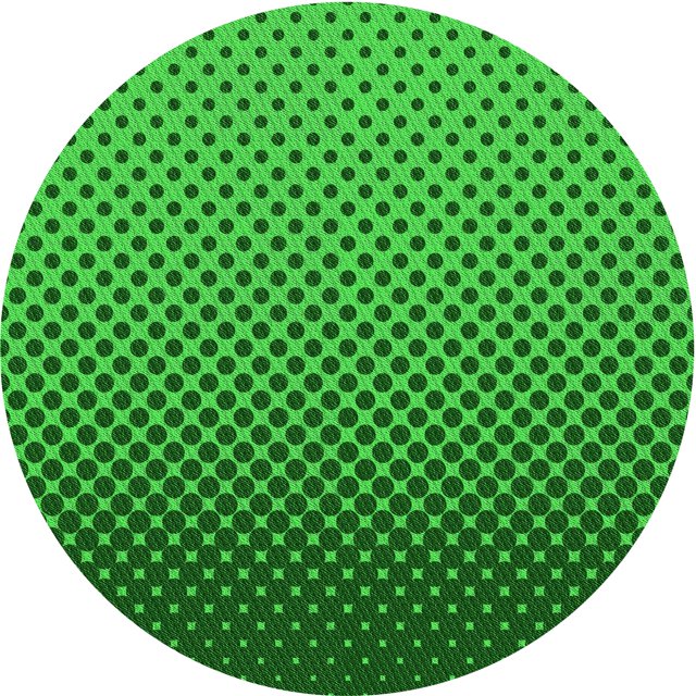 Ahgly Tapis Rond Lavable en Machine Intérieur Transitionnel Vert, 3 Pieds Rond