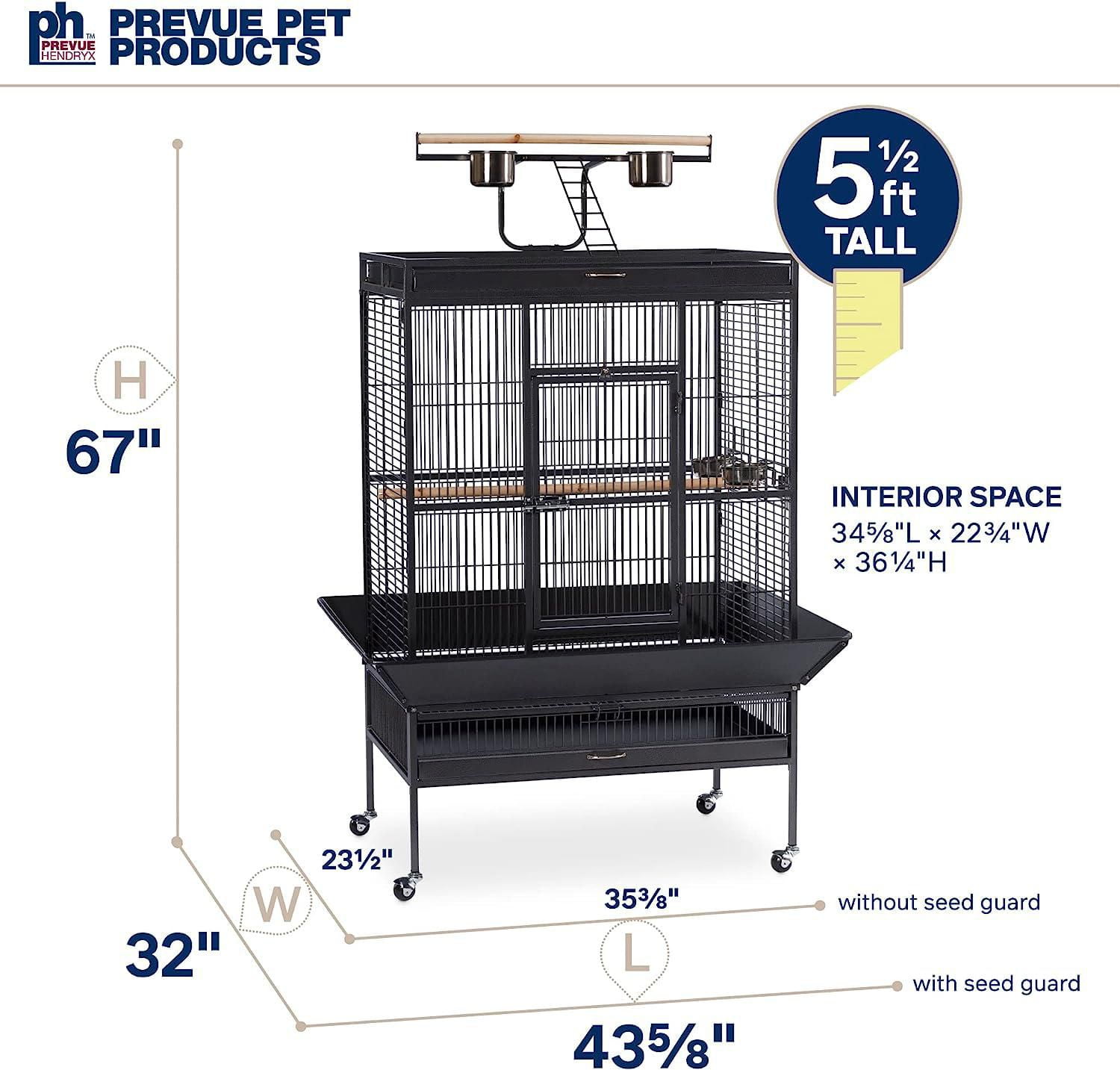 Prevue Wrought Iron Parrot Cage, Black