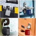 thumbnail image 5 of Padlock Combination Locks 2 Pieces, Locks with Number Code 4 Digits, Curtains Combination Lock Locker for Gym, Combination Padlocks Weatherproof (Black), 5 of 5