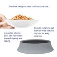 thumbnail image 3 of ZheElen Easy To Clean Cat Double Bowl For Hygienic Feeding Tilted Neck Protection Moonlight Cat Bowl White, 3 of 6