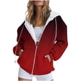 thumbnail image 1 of Chandails à Capuche Zippés pour Femmes Rabais de 50 % en Liquidation Mode Décontractée Imprimé d'Halloween Capuche Zippée Manches Longues Veste à Poches Haut, 1 of 4