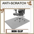 thumbnail image 2 of Tapis de Chaise Anti-Rayures Antidérapant, Coussin de Chaise Pivotante Réutilisable Antidérapant, Tapis de Sol en Polyester pour Maison et Bureau, Gris Pâle, 2 of 6
