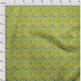 thumbnail image 4 of oneOone Georgette Viscose Yellow Fabric Abstracts Sewing Material Print Fabric By The Yard 42 Inch Wide, 4 of 5