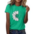 thumbnail image 1 of T-Shirt d'Été Tournesol pour Femmes Grande Taille Blouse Ample Manches Courtes Graphique Décontractée Polyester, 1 of 4