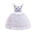 thumbnail image 1 of HAWEE Robe Licorne Costume pour Filles Appliqués de Fleurs Robe de Bal Robes de Princesse Costumes de Fête Élégants Vêtements pour Enfants, 1 of 6