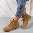 thumbnail image 4 of LSLJS Bottes Western Tendance Décontractées à Tige Courte Style Rétro à Talon Épais Pointu Nouvelles Bottes pour Femmes, 4 of 6