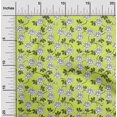 thumbnail image 2 of oneOone Georgette Viscose Lime Fabric Leaves & Clover Craft Projects Decor Fabric Printed By The Yard 42 Inch Wide, 2 of 5