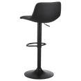 thumbnail image 3 of Bouclair Black Faux Leather Adjustable Swivel Barstool Counter Stool for Kitchen Island Pub, 3 of 6