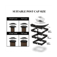 thumbnail image 1 of Solar Post Cap Lights Outdoor - 2 Pack 2 Modes Solar Deck Fence Lights, IP65 Waterproof Solar Powered Light Posts Black, 1 of 6