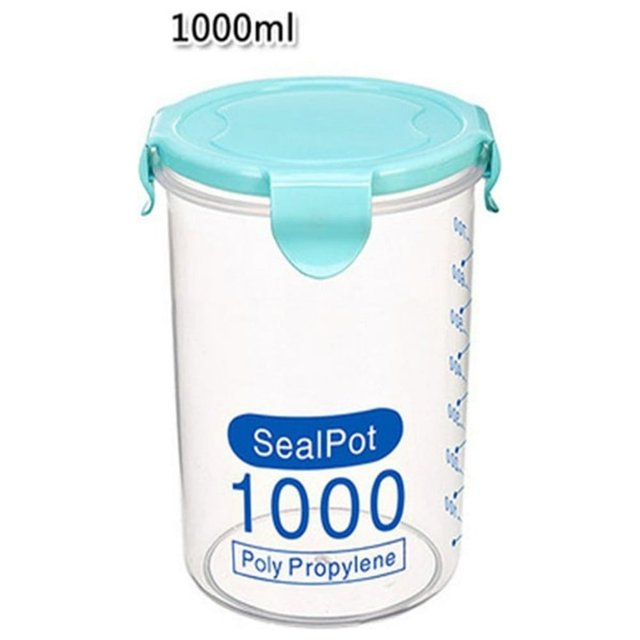 LEEYNEER Clearance! Glass Storage Containers With Lids Kitchen Storage Box Sealing Food Preservation Plastic Fresh Pot Container Pink