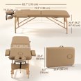 thumbnail image 3 of HOMCOM Portable Folding Massage Table, Facial Couch Bed, Light Brown, 3 of 10