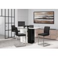 thumbnail image 3 of Topline Home Furnishings Black Leather Floating Counter-height Chair, 3 of 4