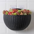 thumbnail image 3 of Flower Pots Wall Planter Flowerpot Gift Hanging Balcony Planters Semicircular Home Decoration Imitation Rattan Vase, 3 of 5