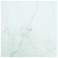 thumbnail image 1 of vidaXL Table Blanche 40x40 cm 6 mm Verre Trempé avec Design Marbre, 1 of 4