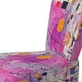thumbnail image 4 of Designart "Cubism Unleashed Pink Expressions" Pink Cubism Upholstered Accent Chair - Modern Arm Chair For Living Room, 4 of 7