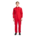 thumbnail image 1 of TOPTIE Combinaison en Sergé à Manches Longues à Fermeture Éclair Frontale pour Hommes 8,5 oz - Rouge - m Régulier, 1 of 8