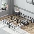 thumbnail image 2 of Gymax 14'' Queen Size Metal Platform Bed Foldable Mattress Foundation Tool-Free Assembly, 2 of 10
