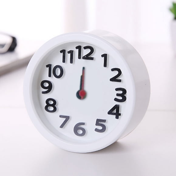 Réveil de Voyage Compact Circulaire Portable Petite Horloge pour Lit - Mouvement à Quartz et Design Mignon pour Utilisation