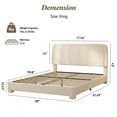 thumbnail image 2 of Hcore Boucle Bed Frame King Size,Modern Beige Bed Frame with Adjustable Headboard, Soft Rounded Corners,No Box Spring Required,Easy Assembly, 2 of 7