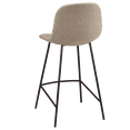 thumbnail image 4 of Bouclair Beige Fabric and Metal Bar Stool, 4 of 8