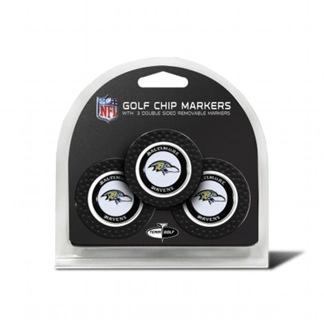 TEAM GOLF 30288 Chips de GOLF Baltimore Ravens - Lot de 3