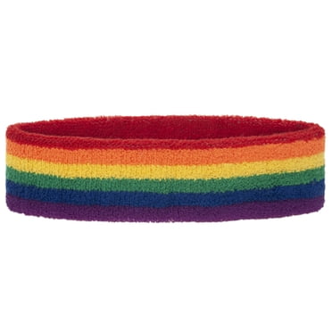 GOGO Rainbow Headbands, Athletic Sports Sweatband-Rainbow