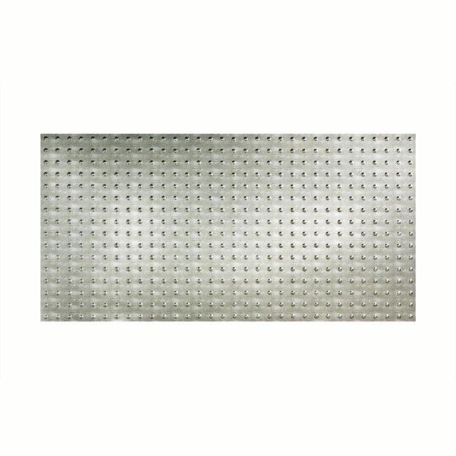 FASÄDE Easy Installation Dome Crosshatch Silver Wall Panel (4' x 8' Panel)