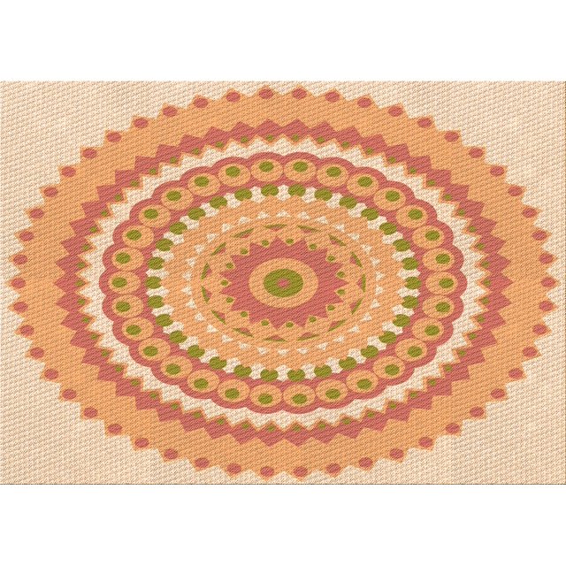 Ahgly Company Machine Washable Indoor Rectangle Transitional Pumpkin Orange Area Rugs, 4' x 6'