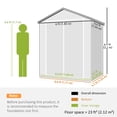thumbnail image 3 of Outsunny 6' x 4.5' Lockable Outdoor Storage Shed with Double Doors Vent, 3 of 10