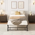 thumbnail image 3 of Twin Pop Up Trundle Bed Frame, Trundle Day Bed with Lockable Casters, Foldable Metal Platform, Metal Slats Support, 3 of 8
