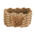 thumbnail image 2 of Cotton Bear Woven Basket Desktop Storage Basket Cute Cosmetics Sundry Storage Basket Organizer Box, 2 of 3
