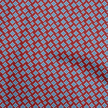 oneOone Cotton Poplin Red Fabric Asian Ikat Fabric For Sewing Printed Craft Fabric By The Yard 56 Inch Wide