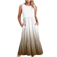 thumbnail image 2 of 2024 Longues Robes Maxi à Bretelles Spaghetti pour Femmes Été, Robes Maxi Sans Manches à Dégradé pour Femmes Grande Taille, Robes d'Été Décontractées à Col Rond pour la Plage, Robe Maxi Fluide à Étages pour Femmes, 2 of 5