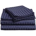 thumbnail image 1 of 400 Thread Count 4 Piece Quality Sheet Set 24 Inch Deep Pocket 100% Egyptian Cotton Stripe Pattern, 1 of 4