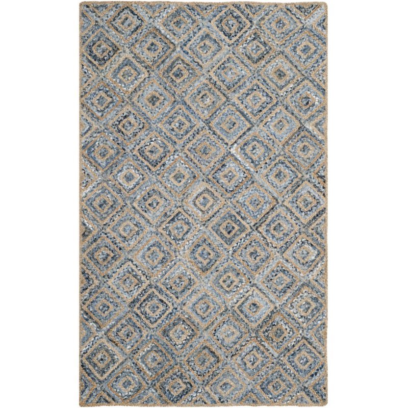 Safavieh Cape Cod Tapis en Jute Fait Main 10x14 Naturel et Bleu