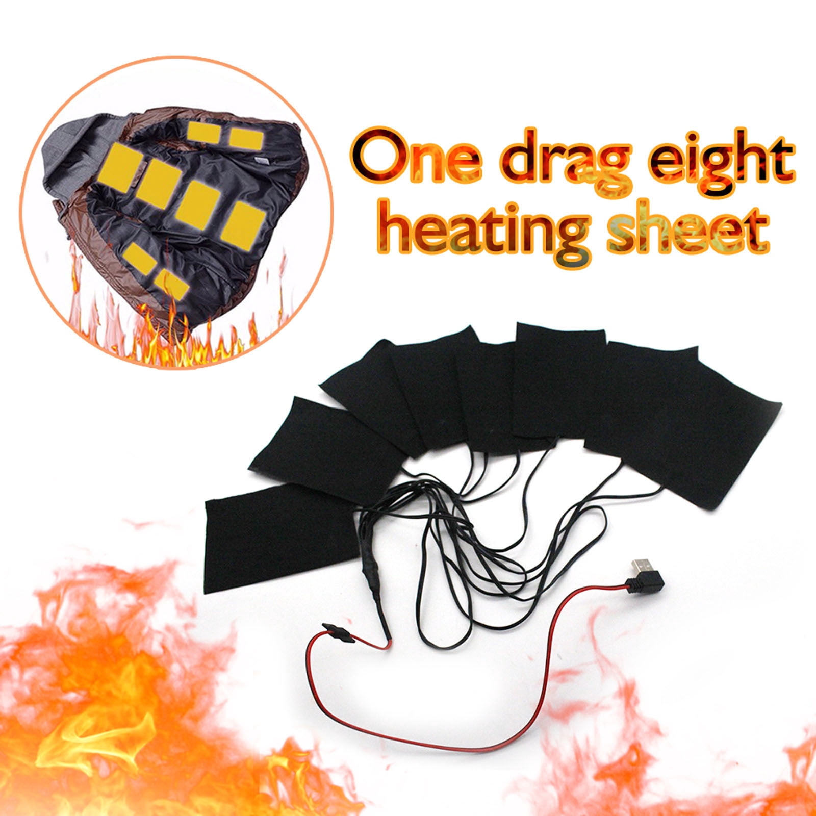 Dvkptbk The Thing USB Heating Pad for Heating Clothes Film Heating Pad for Heating Clothes Heater Electric Heating Film Vest Down Jacket Portable USB Charging Warm Heating Pad Tools on Clearance
