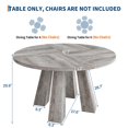 thumbnail image 2 of Dining Table for 4, 47 Inch Kitchen Table, Round Dining Room Table with Sturdy Base for Dining Room, Kitchen, 2 of 7
