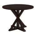 thumbnail image 1 of ROME + OAK Spier 40" Modern Farmhouse Pedestal Round Dining Table, Dark Brown, 1 of 8