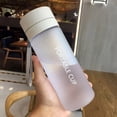 thumbnail image 3 of Sports Water Bottle Large Capacity, ZZkhGO Portable Outdoor Tumbler with Tea Infuser, Leakproof Plastic Travel Cup for Students Couples Hiking Gym, White, 3 of 7