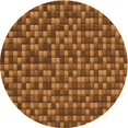thumbnail image 1 of Ahgly Company Tapis d'Intérieur Ronds de Style Transitionnel Lavables à la Machine, Rouge Brun, 7 Pieds Rond, 1 of 7