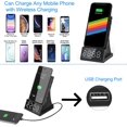 thumbnail image 2 of Réveils à Recharge Sans Fil avec Radio FM, Haut-Parleur Bluetooth avec Port de Charge USB, Horloges Électriques pour Chambre/enfants, Variateur de Volume d'Alarme et de Luminosité Réglable, Répétition, Lecture de Cartes TF, 2 of 5