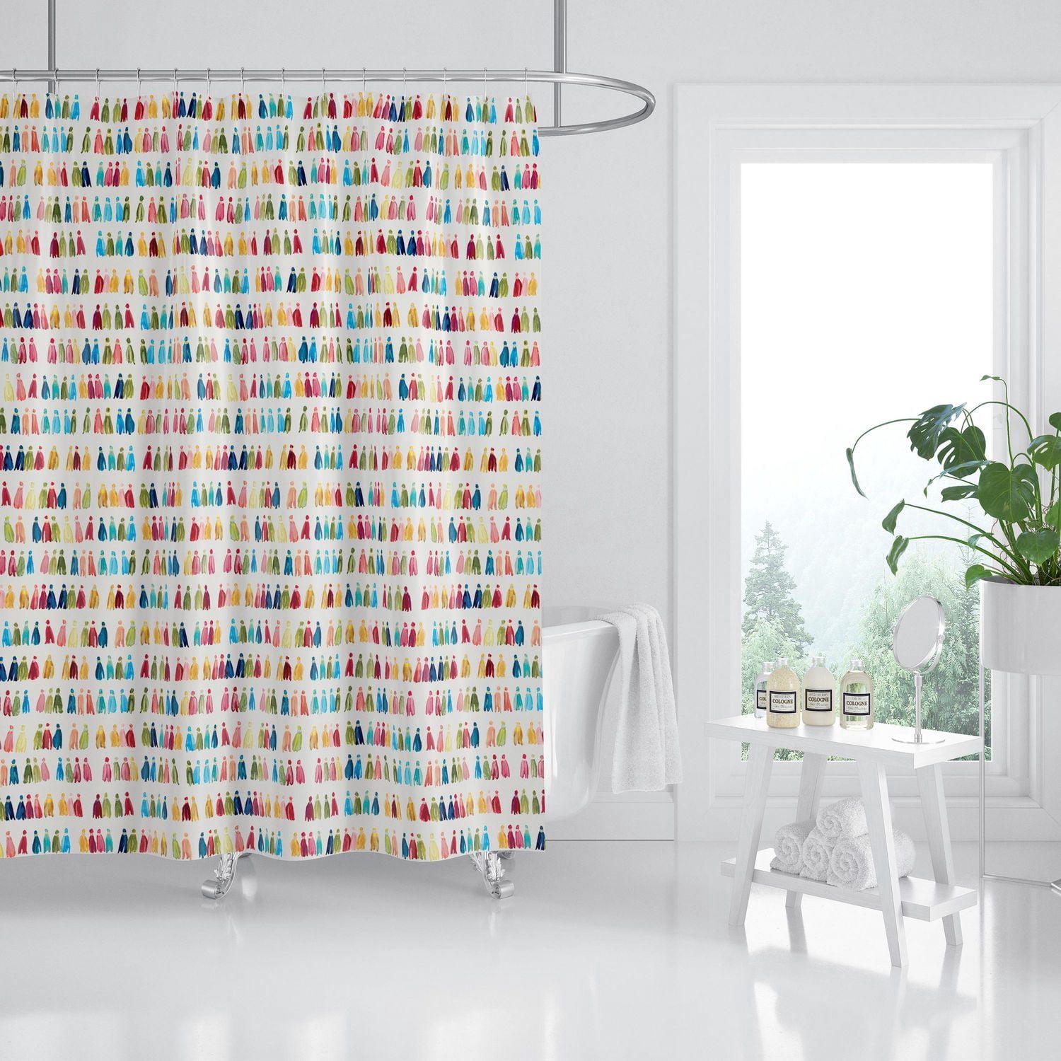Rideau de douche en Peva Multicouleurs