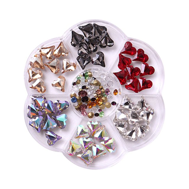 WIFKLSIIPG Bow-knot Nail Stud Rhinestones , 3D Bow-knot Colorful Nail Charms Set for Nail Stones Design DIY Decoration