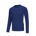 thumbnail image 2 of asjyhkr Chandails de Dessous pour Hommes Col Rond Manches Longues Chandail Mode Décontracté Couleur Unie Extensible Respirant Course Gym Entraînement Hauts, 2 of 7
