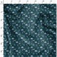 thumbnail image 3 of Soimoi Blue Rayon Crepe Fabric Moon & Stars Galaxy Decor Fabric Printed Yard 46 Inch Wide, 3 of 6